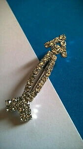 �y���������z�A�N�Z�T���[�@�l�b�N���X�@�r���e�[�W�u���[�`broche flche strass vintage brooch