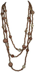 yzANZT[@lbNX@`F[lbNX{w~AuENX^S[hx[Wcatena collana statement bohemian marroni beige nuovo lungo cristallo glitter oro