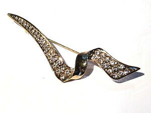 �y���������z�A�N�Z�T���[�@�l�b�N���X�@�H�u���[�`bijou alliage dor broche strass signe covanni brooch