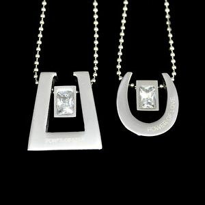 【送料無料】アクセサリー ネックレス ステンレススチールパートナーチェーンシルバーパワーパートナーチェーンステンドグラスpartner catena ferro di cavallo power of love in acciaio inox 2 partner cate