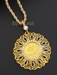 yzANZT[@lbNX@`F[osmanli kolye tugra catena catena doro moneta da 22 ayar altin kaplama cumhuryet amplia