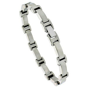 �y���������z�A�N�Z�T���[�@�l�b�N���X�@�X�e�����X�X�`�[���o�[�J�t�����N�Xacciaio inox convesso barra links bracciale