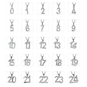 �y���������z�A�N�Z�T���[�@�l�b�N���X�@�X�^�[�����O�V���o�[�y���_���gsterling argento uno qualsiasi numero ciondolo da 0 to 24 w457cm italiano
