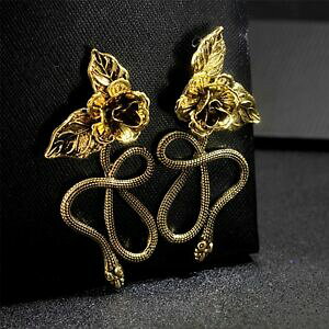 �y���������z�A�N�Z�T���[�@�l�b�N���X�@�C�������O�s���N�o���b�N���[�Xorecchini candeliere rosa metallo serpente pizzo barocco xx31