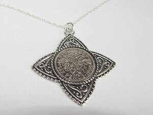 yzANZT[@lbNX@yX`F[qgy_g61st compleanno fortuna sei pence quattro punta ciondolo 22in ss catena moneta da 1958