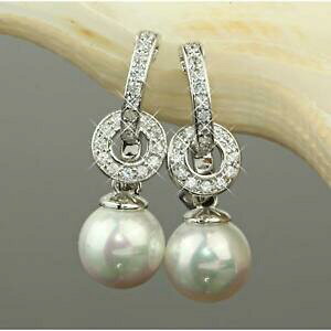 【送料無料】アクセサリー ネックレス ペンダントホワイトゴールドメッキシルバーイヤリングorecchini perle pendente bianco placcato oro 750 18 kt argento o2615