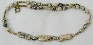 yzANZT[@lbNX@re[WlbNX^r[YXy[Tr[Yvintage collana in agata perline lucido con distanziatore in metallo argento perline inserti 14
