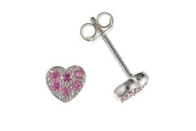 【送料無料】アクセサリー　ネックレス　スターリングシルバーピンクイヤリングピンargento sterling rosa orecchini a perno con zirconi a cuore in nuovo