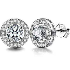 yzANZT[@lbNX@[u|hCOlydreewam 925 argento sterling orecchini a lobo per le donne uomini con 3a 6mm round dirimpetto