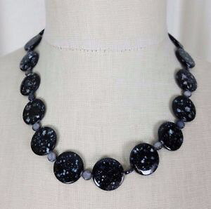 yzANZT[@lbNX@KXEhtbgr[YlbNXr[Ypunteggiato vetro nero piatta rotondi perline collana con perline contemporaneo