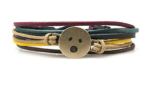 �y���������z�A�N�Z�T���[�@�l�b�N���X�@�J�temoticons bracciale quadrante con aperto bocca artigianale