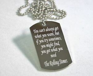 yzANZT[@lbNX@[OXg[Yv[geLXglbNXrolling stones piastrina cane testo collana