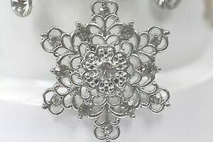 yzANZT[@lbNX@Vo[NX^Xm[t[Ny_guXbg`F[Nd1 argento cristallo fiocco di neve ciondolo braccialetto a maglie di catena