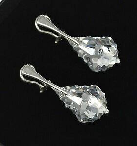 yzANZT[@lbNX@obNXtXL[NX^X^[OVo[CONbv* barocco * 925 argento sterling orecchini 22 mmclipon cristalli di swarovski