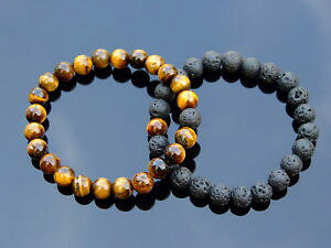 yzANZT[@lbNX@JbvLbcACuXbgcouple lavatigers eye natural gemstone bracelet 69 elasticated healing stone