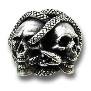yzANZT[@lbNX@s[^[SVbN^Onuovo peltro alchemy gothic metal wear corruzione teschi serpente anello fatta in uk r172