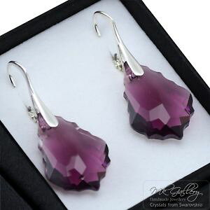 yzANZT[@lbNX@X^[OVo[COXtXL[NX^obNAWXg925 argento sterling orecchini cristalli di swarovski 22 mm baroccoametista