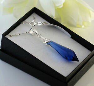 yzANZT[@lbNX@X^[OVo[lbNX_[NTt@CAXtXL[NX^CXg[hbv925 argento sterling collana dark sapphire goccia cristalli d