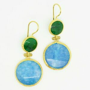 yzANZT[@lbNX@IX}Xg[COAK^aylas ottomano placcato oro semi preziosi gem stone orecchini agata