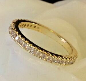 yzANZT[@lbNX@~XrwCrA[S[hg[XtXL[NX^miss comportamento gold tone half eternity swarovski crystal donna anello di fidanzamento