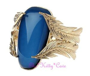 yzANZT[@lbNX@re[WJtuXbgqWgrande piuma doro vintage ali dangelo blu shimmer dichiarazione bracciale braccialetto a cerniera