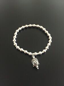 �y���������z�A�N�Z�T���[�@�l�b�N���X�@�V���o�[�u���X���b�g�X�^�[�����O�V���o�[�r�[�Y�J�t�u�b�_�V���o�[�u���X���b�gbuddha argento bracciale argento sterling con perline bracciale buddha braccialetto