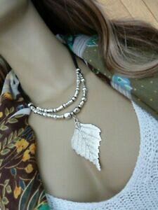 yzANZT[@lbNX@lbNXr[Y[t~None 50 micron in vera pelle collana di perline eccentrico foglia