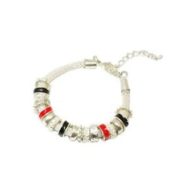 【送料無料】アクセサリー　ネックレス　スウィズルリングブレスレットビーズtoc beadz rosso e nero swizzle anelli braccialetto con perline