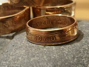 yzANZT[@lbNX@RCOTCYn[tyj[moneta anello 1960 taglia s 12 realizzato in gran bretagna half pennyrame