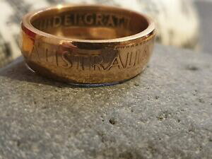 yzANZT[@lbNX@yj[OTCYOanello di monete 1960 austrailia penny anello taglia w 12