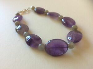 yzANZT[@lbNX@AWXguXbggenuine ametista e labradorite bracciale in argento sterling ooak