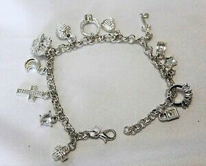 yzANZT[@lbNX@CXg[NX^OuXbgy_gNXplaccato argento cristallo strass croce a cuore per anello braccialetto ciondoli