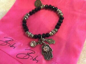 yzANZT[@lbNX@xXgZ[rrVo[{[r[YuXbgnuovo pi venduti bibi bijoux nero e argento palla perline bracciale,