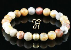 yzANZT[@lbNX@AK^X^[OVo[r[YS[huXbgmarmo agata 925 argento sterling dorato bracciale di perle 8mm