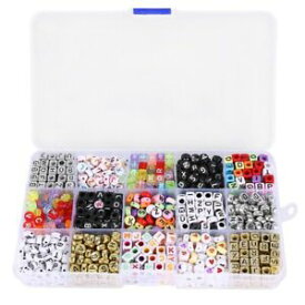 【送料無料】アクセサリー　ネックレス　×キットアルファベットビーズブレスレット4x1100 kit del perline di lettera alfabeto per braccialetto intrecciato co c3l1