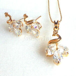 yzANZT[@lbNX@COs[RbNslbNXkCG[S[hZbgL[rbNNX^orecchini a perno pavone collana set 18k giallo oro placcato cz cristallo cubico