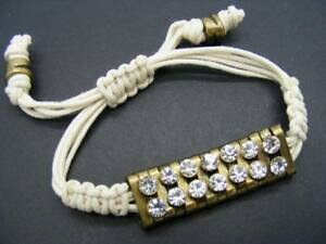 yzANZT[@lbNX@Xet@uXbgCstephan amp; co macram color ottone strass braccialetto dellamicizia bianco filo