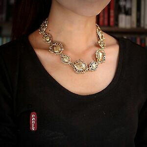 yzANZT[@lbNX@RA[XfR[gNXIWiobNre[Wcollier ras du cou sculpture metallique class original baroque vintage osc 4