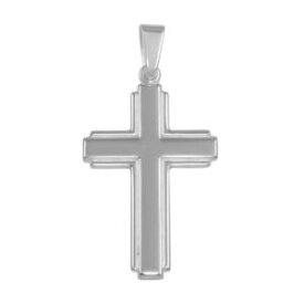 【送料無料】アクセサリー　ネックレス　スターリングシルバーペンダントフラットクロスargento sterling piatta pendente a croce