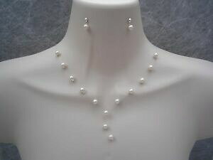 yzANZT[@lbNX@p[hbvlbNXCOhXZbggalleggiante lllusion perla goccia collana e orecchini set sposa matrimonio prom 17d