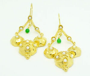 yzANZT[@lbNX@bLXg[S[hAK^COottomangems semi preziosi gem stone placcato oro orecchini agata fatto a mano