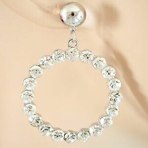 yzANZT[@lbNX@COCOusyorecchini donna cerchi argento cristalli pendientes crystal earrings usy h04