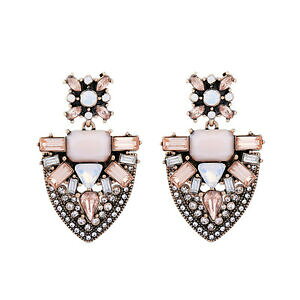 �y���������z�A�N�Z�T���[�@�l�b�N���X�@���b�L�s���h���b�v�A�[���f�R�s���N���g���C�������Oorecchini a perno dorato grandi goccia art deco rosa matrimonio retr xx20