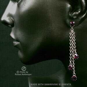 yzANZT[@lbNX@XtXL[NX^J[COy_gAWXgorecchini pendenti con 4 cristalli swarovski colore ametista