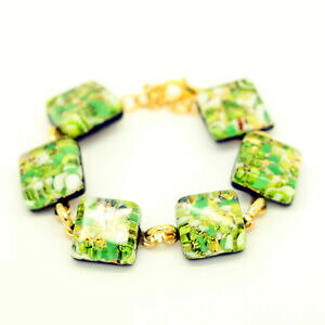 yzANZT[@lbNX@zCgS[hFjXmKXuXbgbello verde oro bianco murano vetro bracciale da venezia