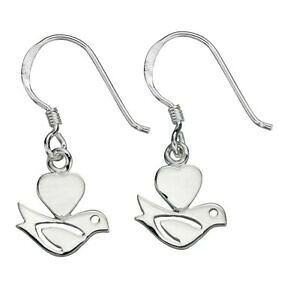 yzANZT[@lbNX@{bNXX^[OVo[COn[gnuovo argento sterling 925 orecchini cuore uccellino contemporaneo in confezione regalo e4638