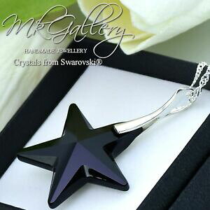 yzANZT[@lbNX@X^[OVo[lbNXWFbgX^[XtXL[NX^925 argento sterling collana jet * * 28mm star cristalli di swarovski