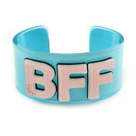 【送料無料】アクセサリー　ネックレス　ピンクffアクリルヘムカフブレスレットティーンサイズライトblu chiarorosa pallido bff acrilico polsino bracciale braccialetto kidsteen dimensione 16c