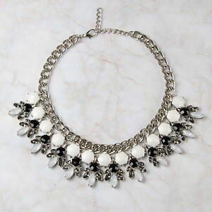 yzANZT[@lbNX@Vo[rbOvgubNlbNXcollana dargento grosso bib dichiarazione collare stampa geometrica nero bianco a fiori boho