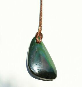 �y���������z�A�N�Z�T���[�@�l�b�N���X�@�w�u�����[pendentif en obsidienne oeil celeste du mexique 33x19mm il